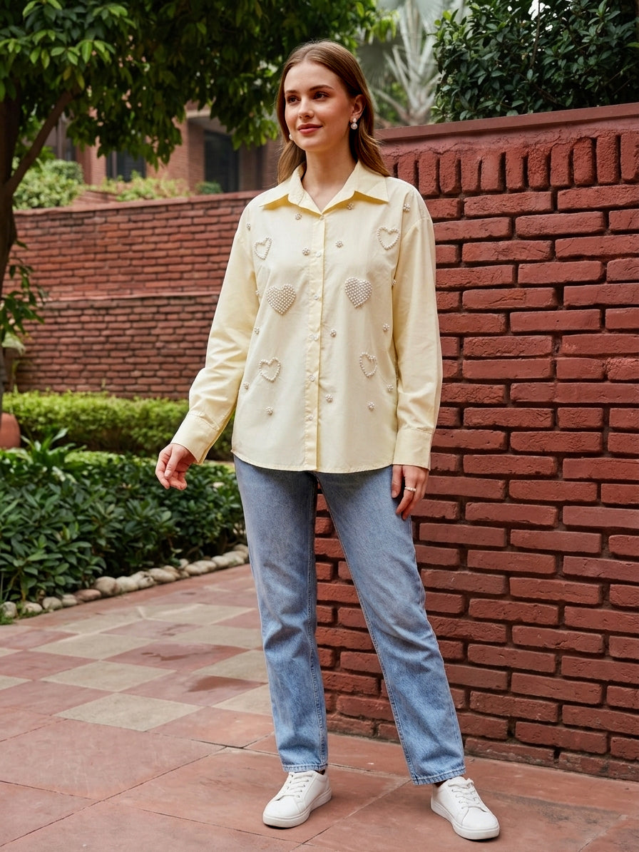 The Pearl Heart Button-Down Tunic
