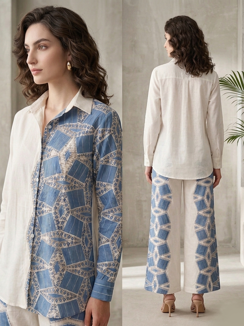 Geometric Linen Fusion set
