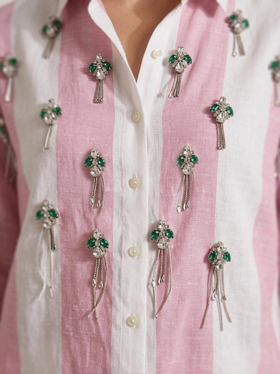 The candy stripe jewel shirt